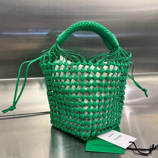 Bottega Veneta CAVALLINO 23 BAG IN GREEN LAMBSKIN