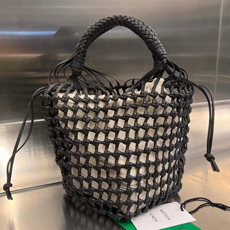 Bottega Veneta CAVALLINO 23 BAG IN BLACK LAMBSKIN