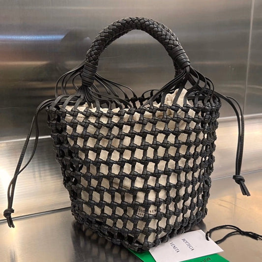 Bottega Veneta CAVALLINO 23 BAG IN BLACK LAMBSKIN