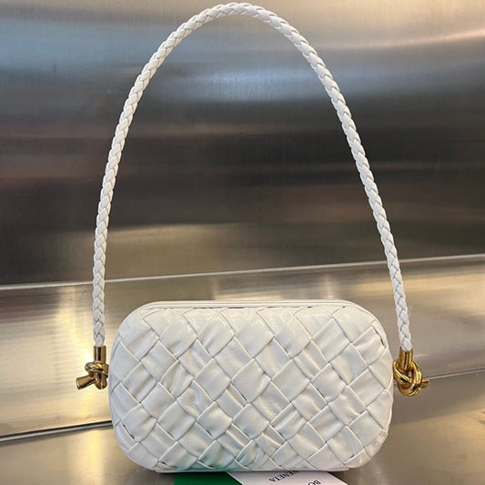 Bottega Veneta KNOT 20 IN WHITE LAMBSKIN WITH CHAIN