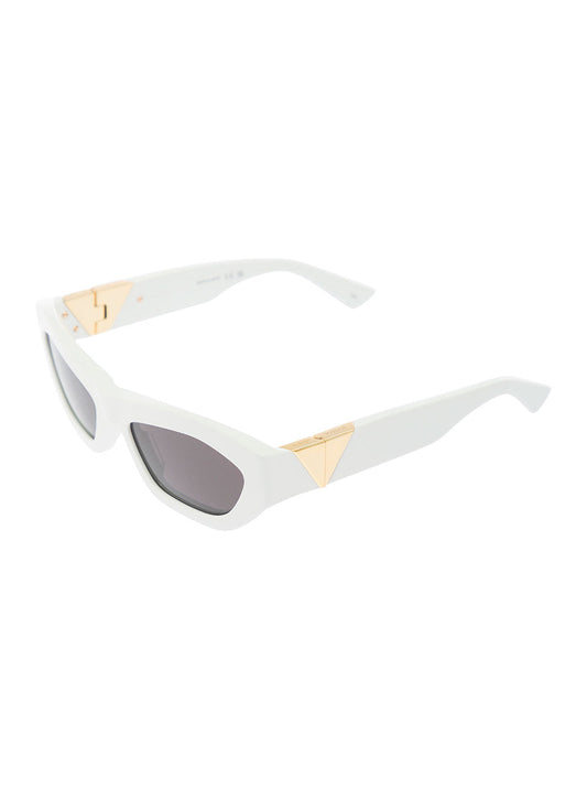 Bottega Veneta Women White Sunglasses In Recycled Acetate Woman