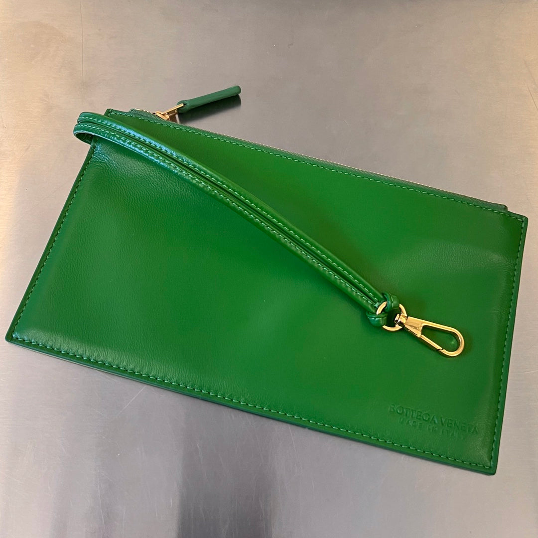 Bottega Veneta MEDIUM 28 CASSETTE NEON GREEN LAMBSKIN