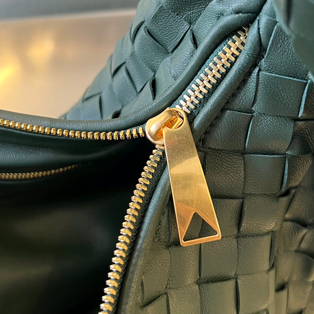 Bottega Veneta SMALL JODIE 48 DARK GREEN CALFSKIN