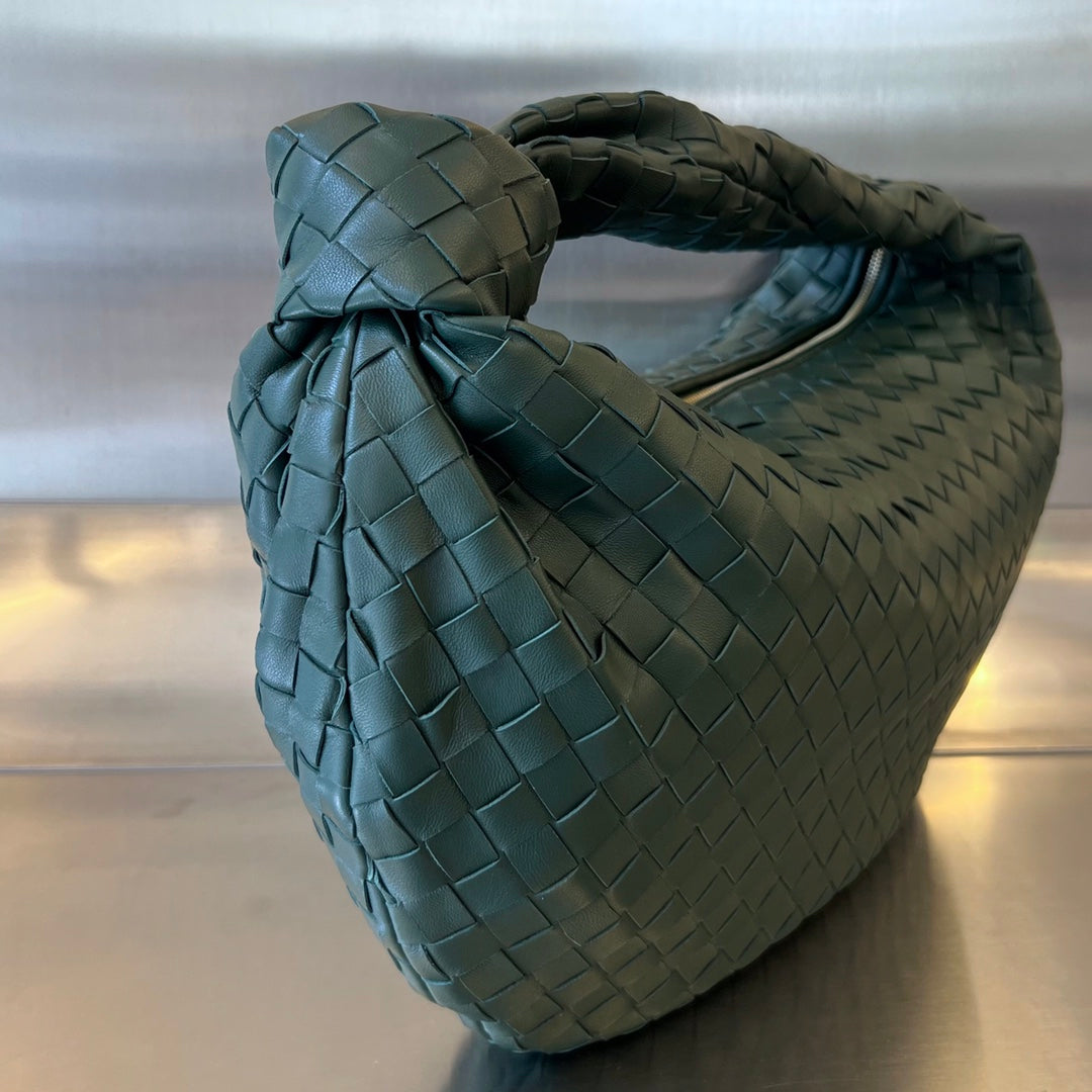 Bottega Veneta SMALL JODIE 48 DARK GREEN CALFSKIN