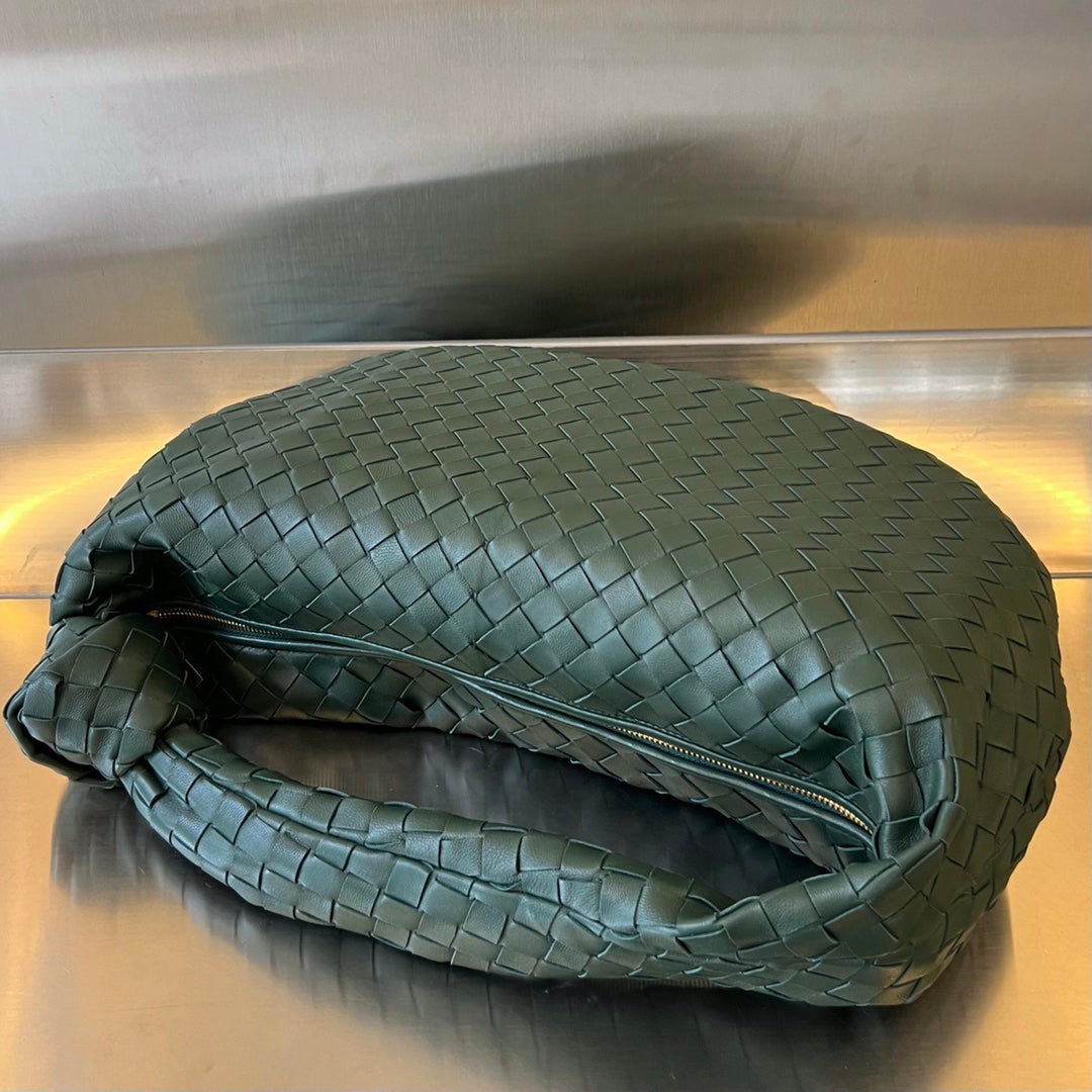 Bottega Veneta SMALL JODIE 48 DARK GREEN CALFSKIN
