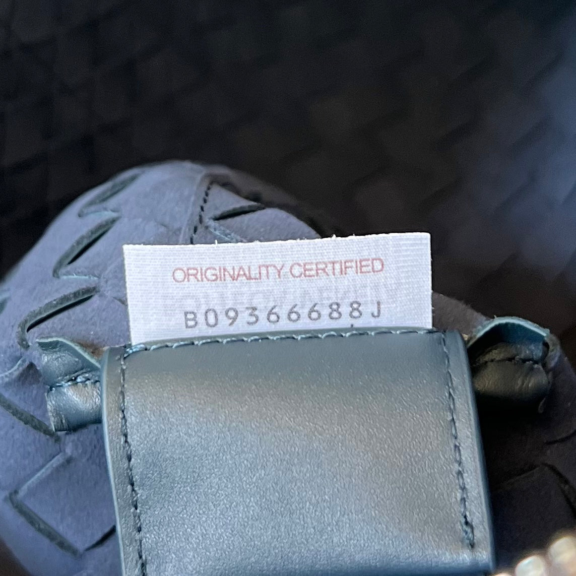 Bottega Veneta SLIM INTRECCIATO BRIEFCASE 36 SLATE CALFSKIN