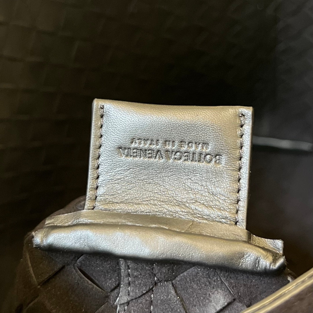 Bottega Veneta SLIM INTRECCIATO BRIEFCASE 36 BLACK CALFSKIN