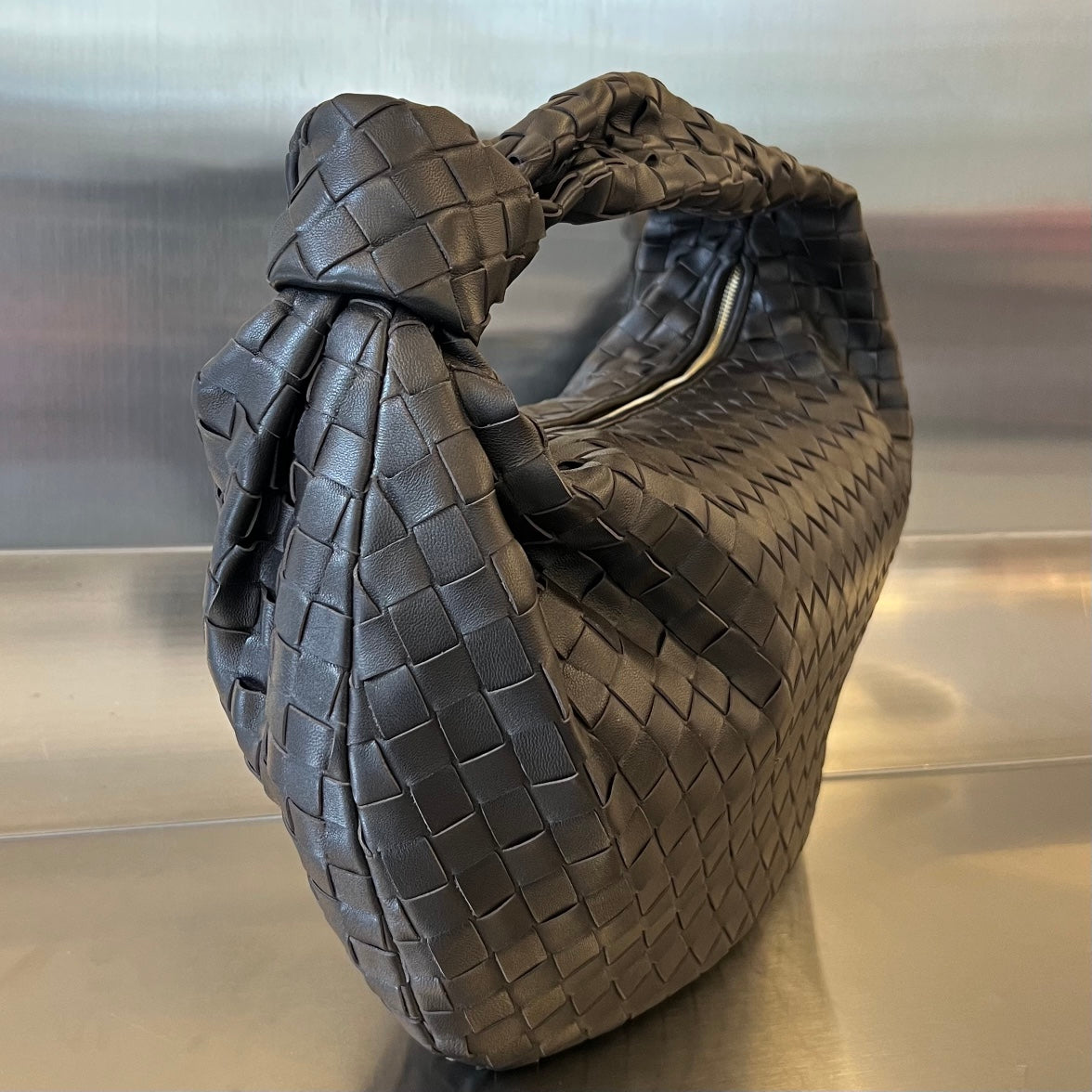Bottega Veneta SMALL JODIE 48 BLACK CALFSKIN