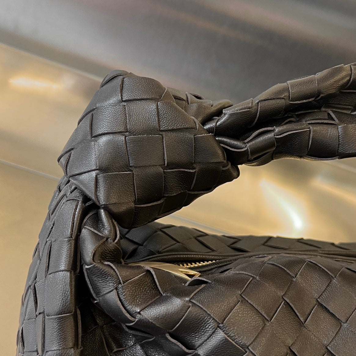 Bottega Veneta SMALL JODIE 48 BLACK CALFSKIN