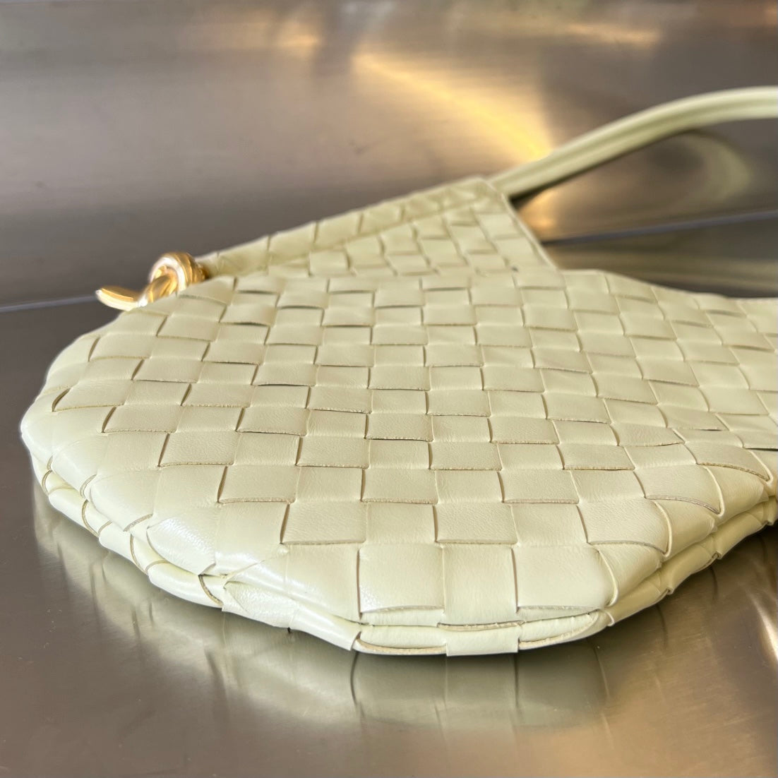 Bottega Veneta MINI SOLSTICE 30 DARK CREAM LAMBSKIN