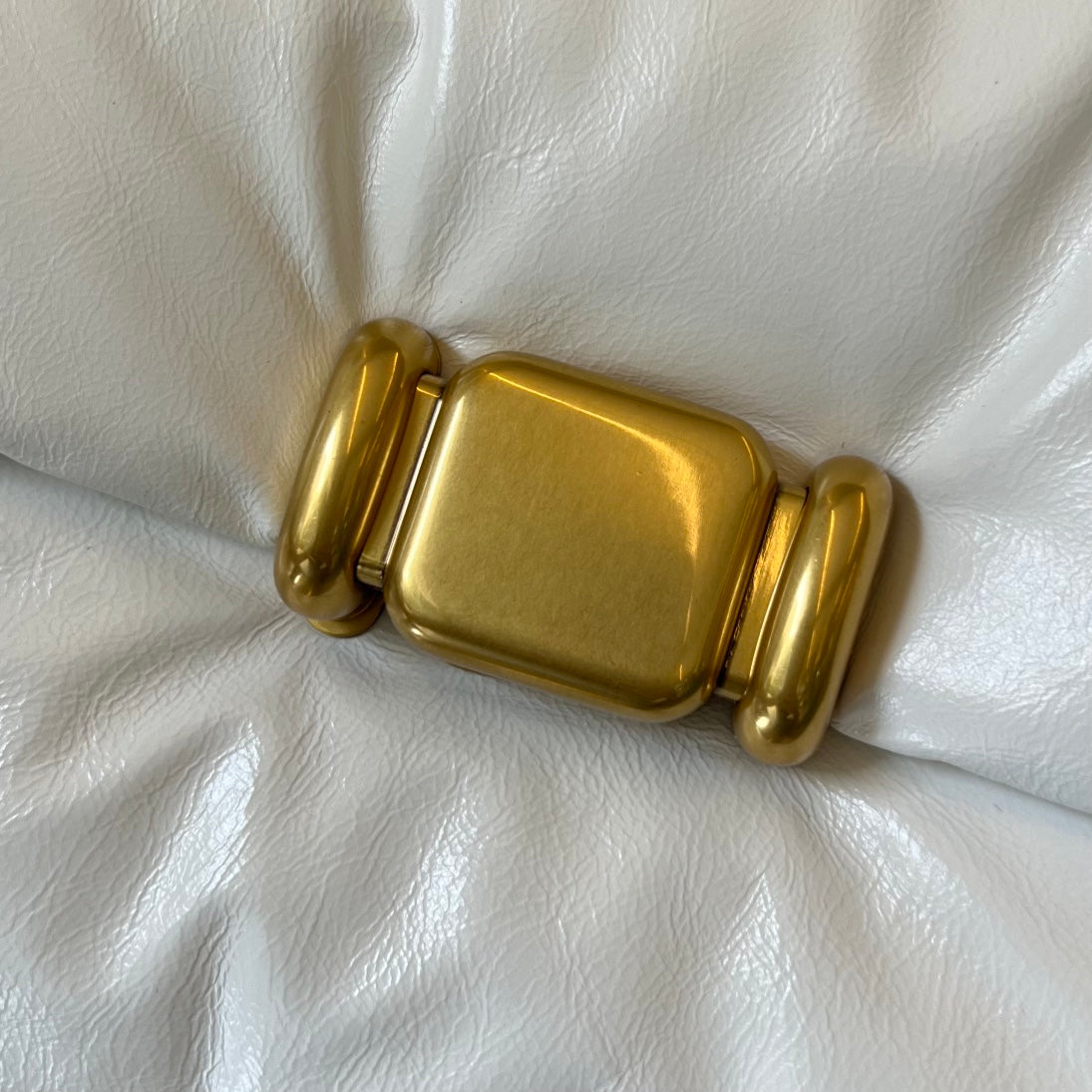 Bottega Veneta PAD PUFFER BAG 29 IN WHITE COWHIDE LEATHER