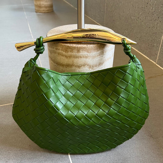 Bottega Veneta SARDINE 33 WITH CHAIN IN EMERALD GREEN LAMBSKIN