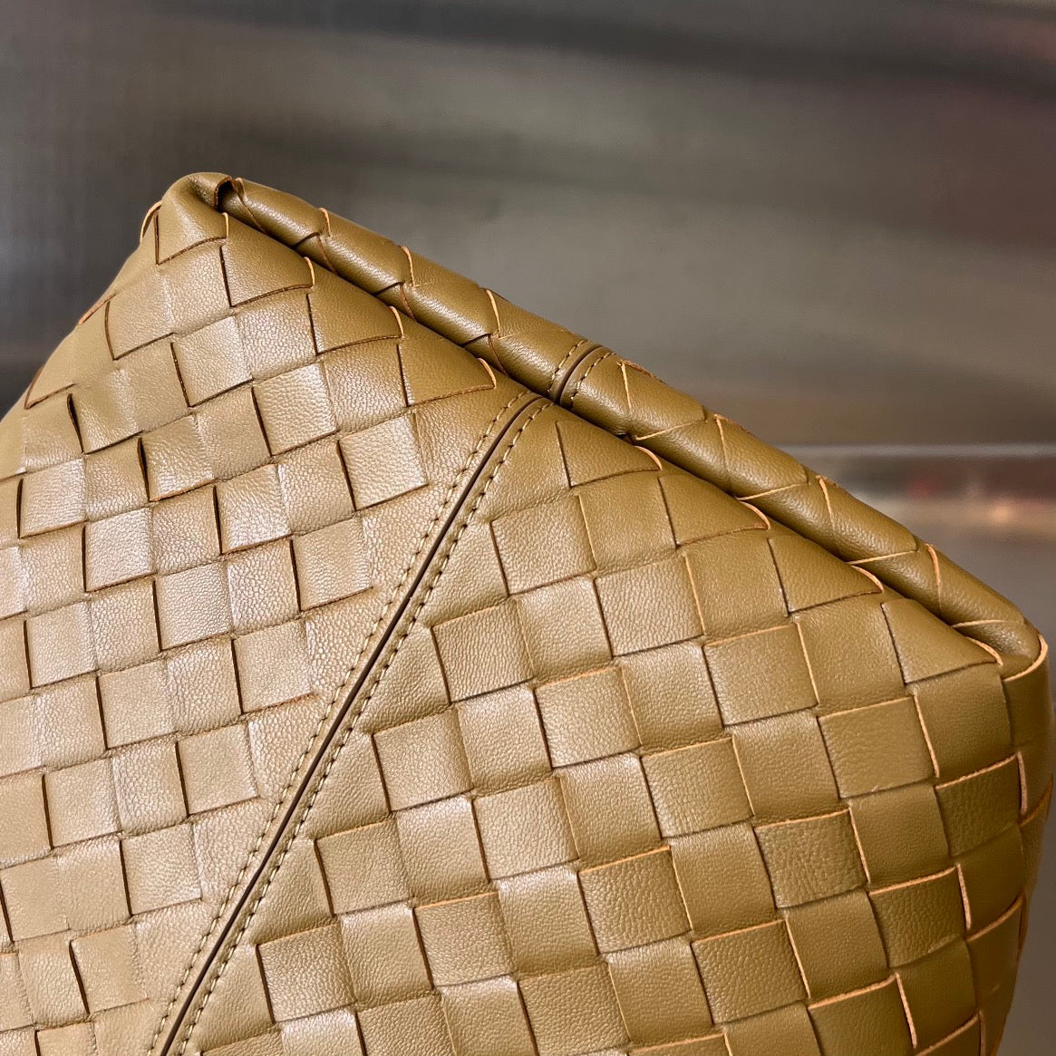 Bottega Veneta FLIP FLAP 23 BAG IN CARAMEL BROWN LAMBSKIN