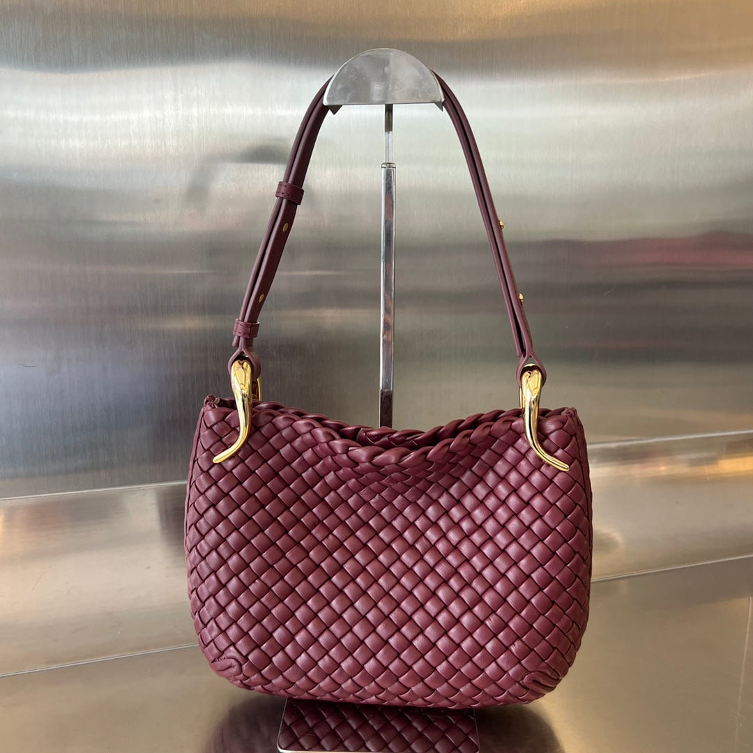 Bottega Veneta SMALL CLICKER 27 BAROLO LAMBSKIN