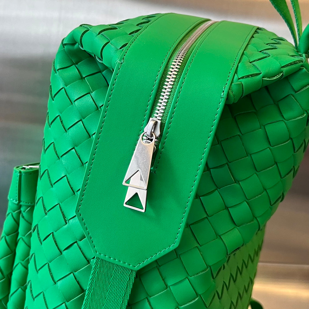 Bottega Veneta BACKPACK 42 IN PARAKEET GREEN CALFSKIN