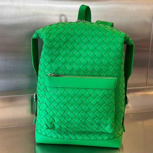 Bottega Veneta BACKPACK 42 IN PARAKEET GREEN CALFSKIN