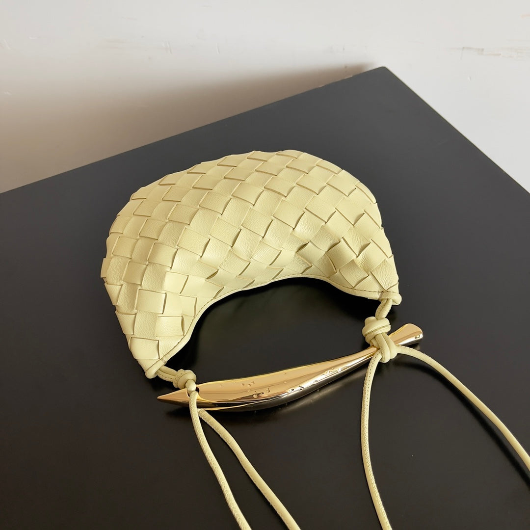 Bottega Veneta SARDINE 20 WITH CHAIN IN YELLOW CREAM LAMBSKIN