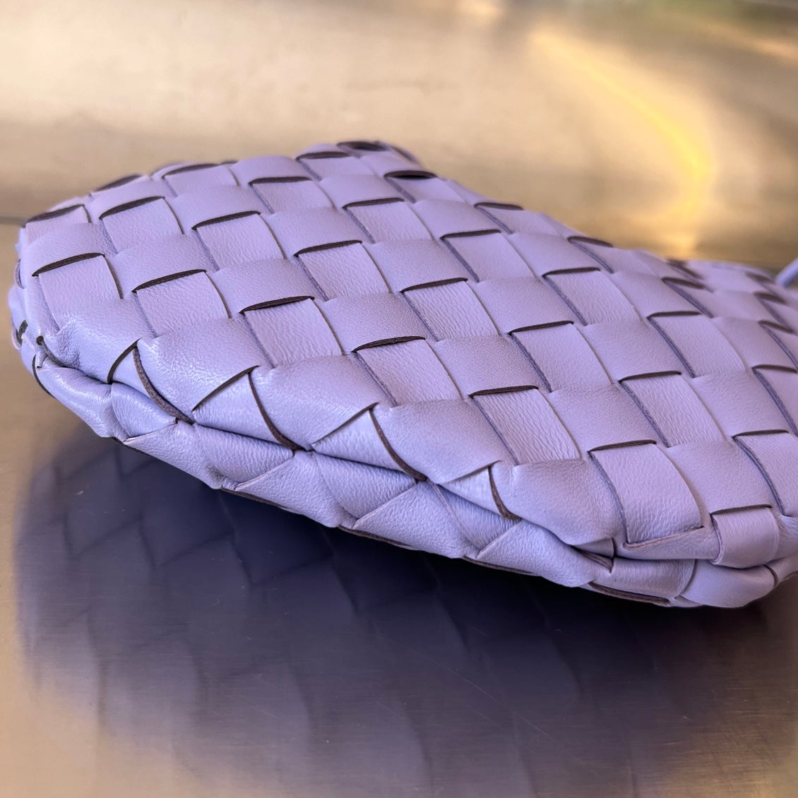 Bottega Veneta SARDINE 20 WITH CHAIN IN ORCHID PURPLE LAMBSKIN