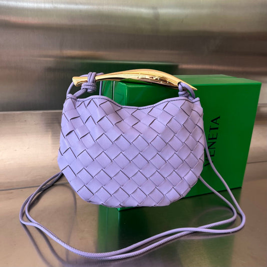 Bottega Veneta SARDINE 20 WITH CHAIN IN ORCHID PURPLE LAMBSKIN