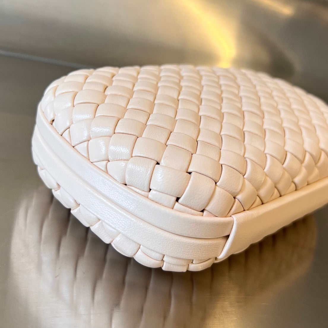 Bottega Veneta KNOT 20 IN SOLF PINK LAMBSKIN