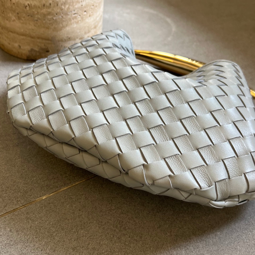 Bottega Veneta SARDINE 33 WITH CHAIN IN GREY LAMBSKIN