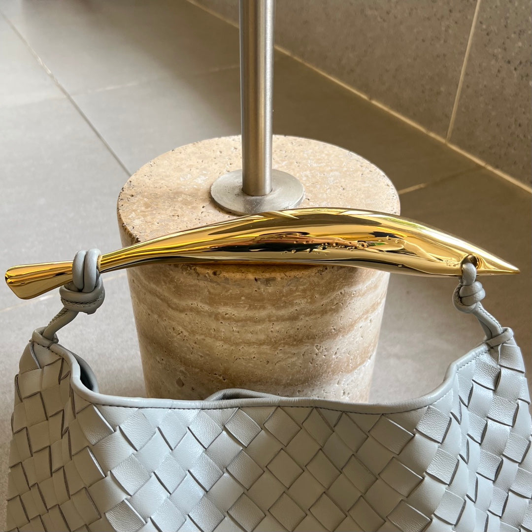 Bottega Veneta SARDINE 33 WITH CHAIN IN GREY LAMBSKIN