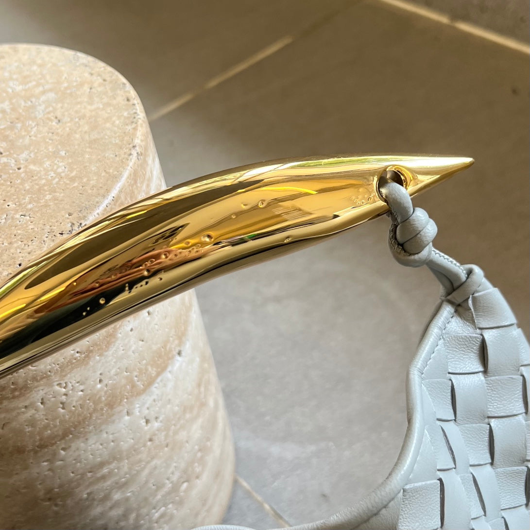 Bottega Veneta SARDINE 33 WITH CHAIN IN GREY LAMBSKIN