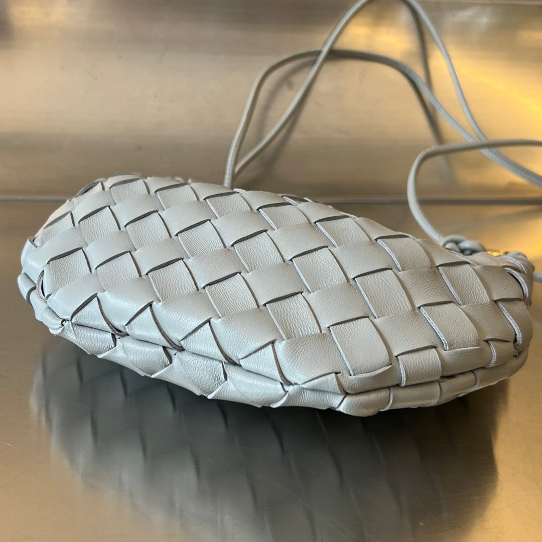 Bottega Veneta SARDINE 20 WITH CHAIN IN LIGHT GREY LAMBSKIN