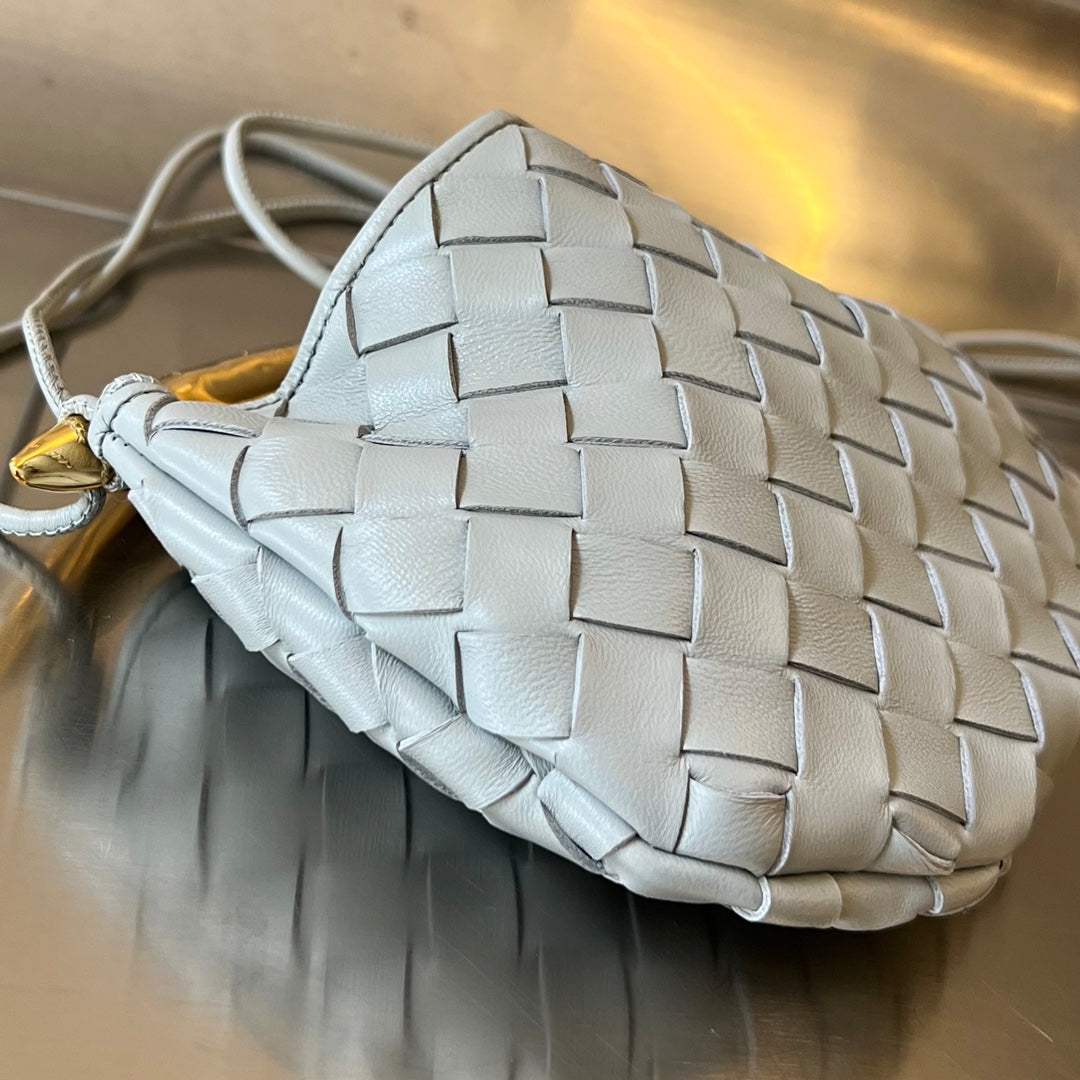 Bottega Veneta SARDINE 20 WITH CHAIN IN LIGHT GREY LAMBSKIN