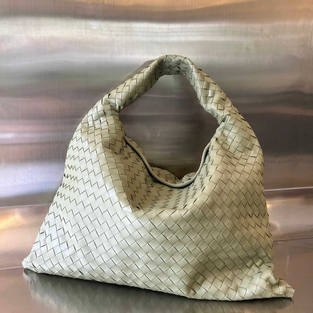Bottega Veneta LARGE HOP 54 IN SARDINE GREY LAMBSKIN