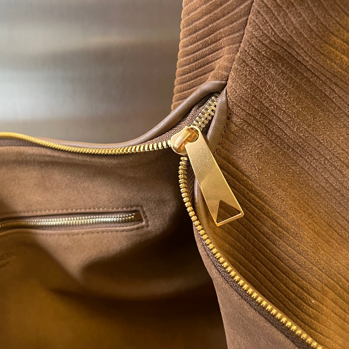 Bottega Veneta SMALL JODIE 48 BROWN CORDUROY FABRIC