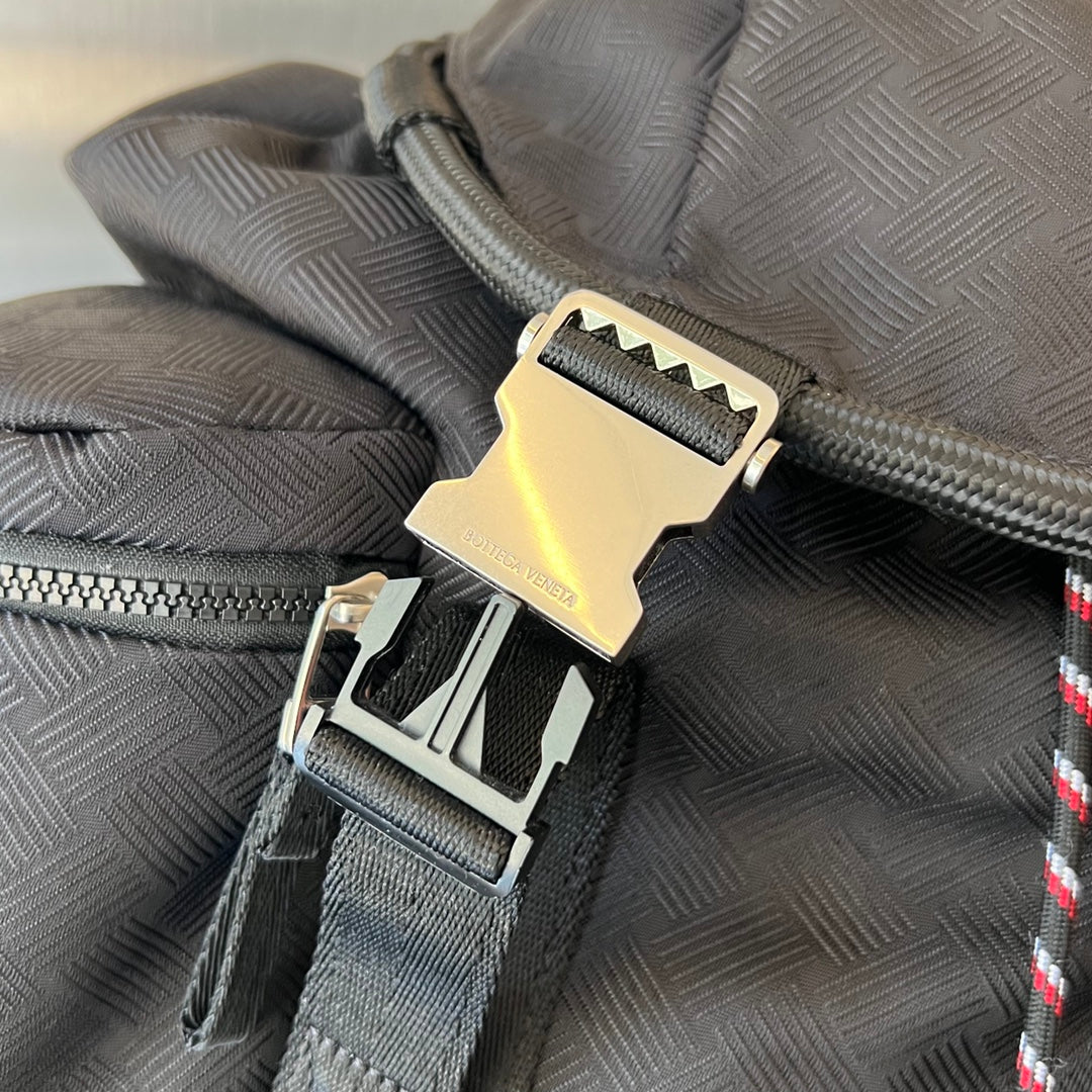 Bottega Veneta ALTO 42 BACKPACK IN BLACK FABRIC