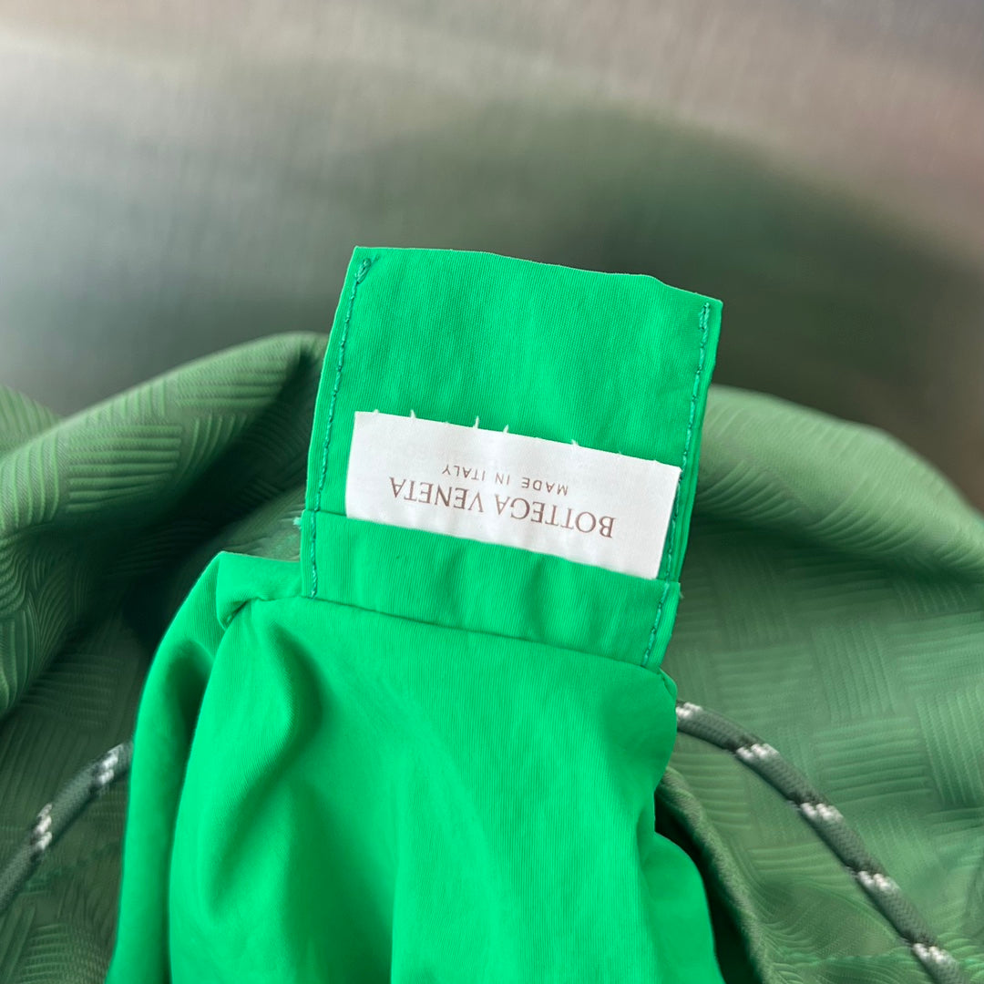 Bottega Veneta ALTO 42 BACKPACK IN COOL GREEN JACQUARD FABRIC