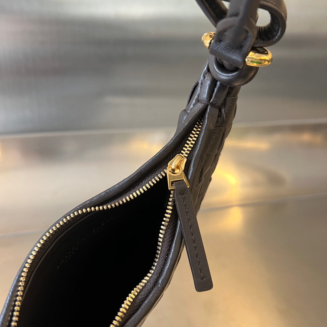 Bottega Veneta MEDIUM GEMELLI 36 CHOCOLATE LAMBSKIN