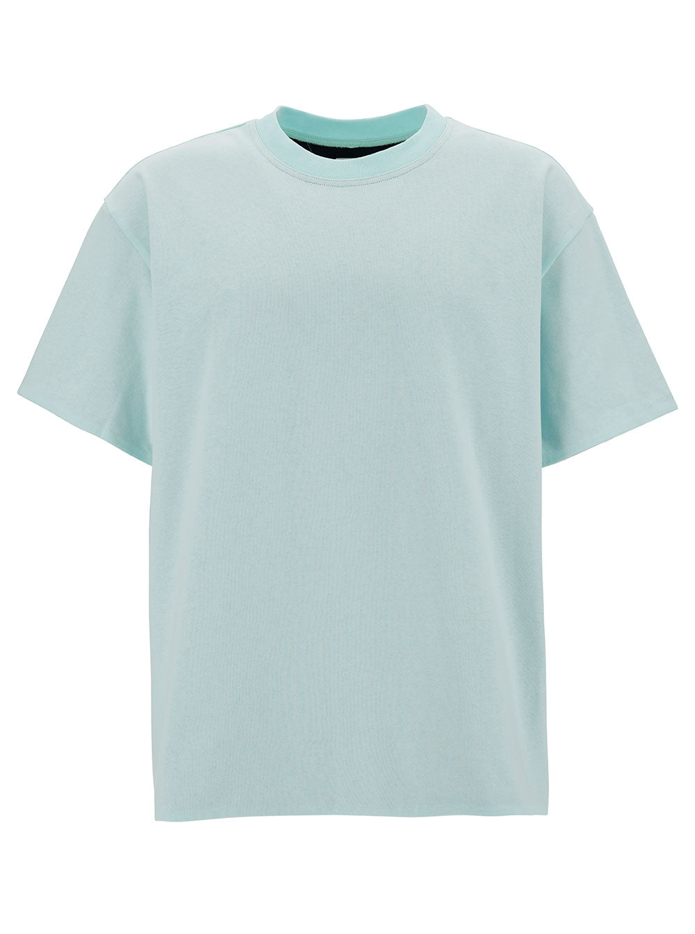 Bottega Veneta Men Light Blue Double Layer T-Shirt In Cotton Man
