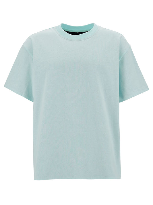 Bottega Veneta Men Light Blue Double Layer T-Shirt In Cotton Man