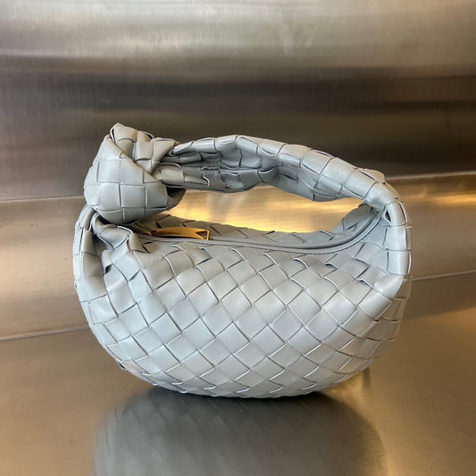 Bottega Veneta mini jodie 28 grey lambskin