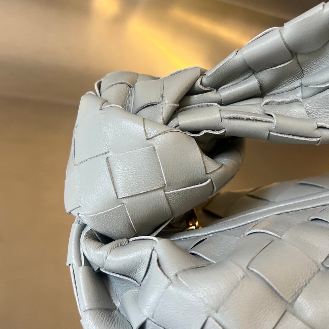 Bottega Veneta mini jodie 28 grey lambskin