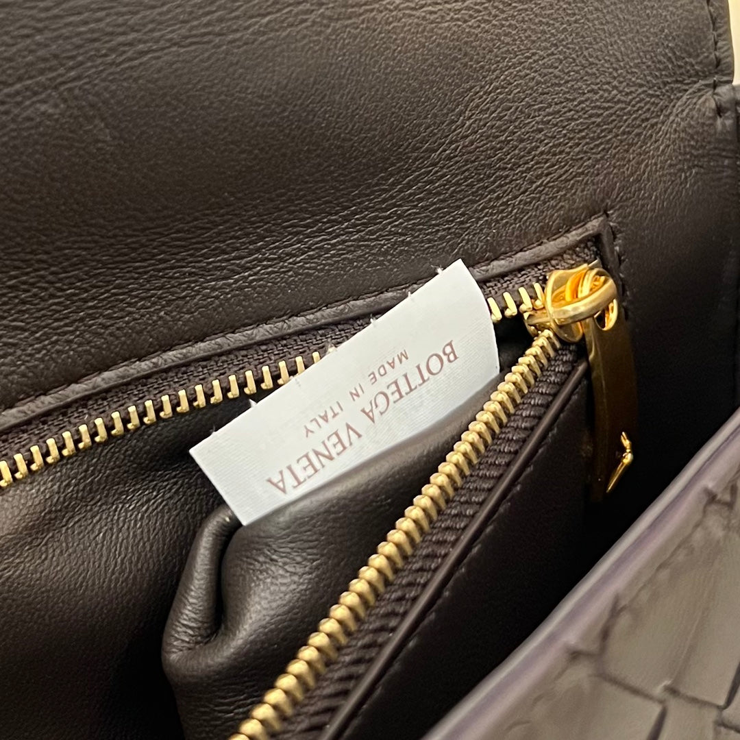 Bottega Veneta BV Long Clutch Andiamo With Handle 31cm Chocolate Calfskin Ghw