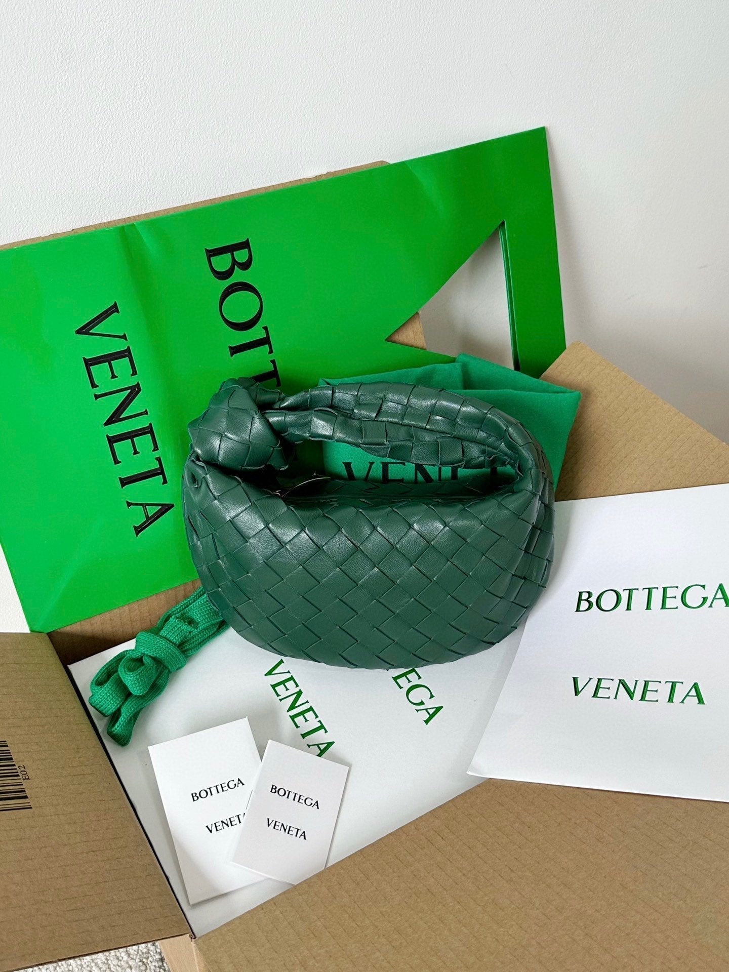 Bottega Veneta mini jodie 28 sherpa blue lambskin