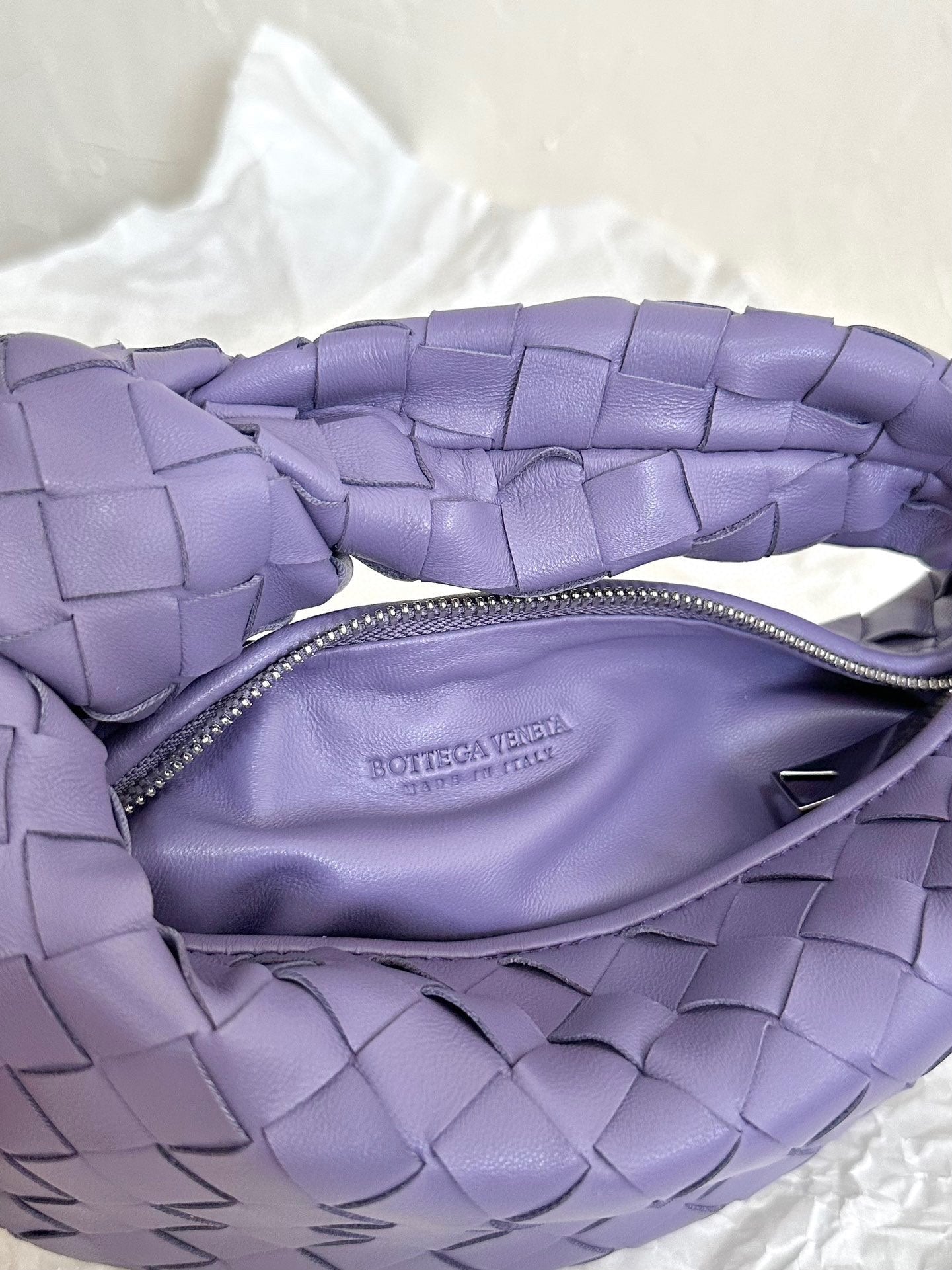 Bottega Veneta mini jodie 28 purple lambskin