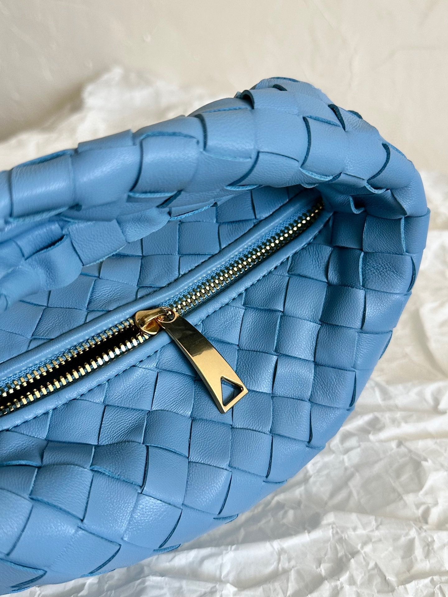 Bottega Veneta mini jodie 28 blue lambskin