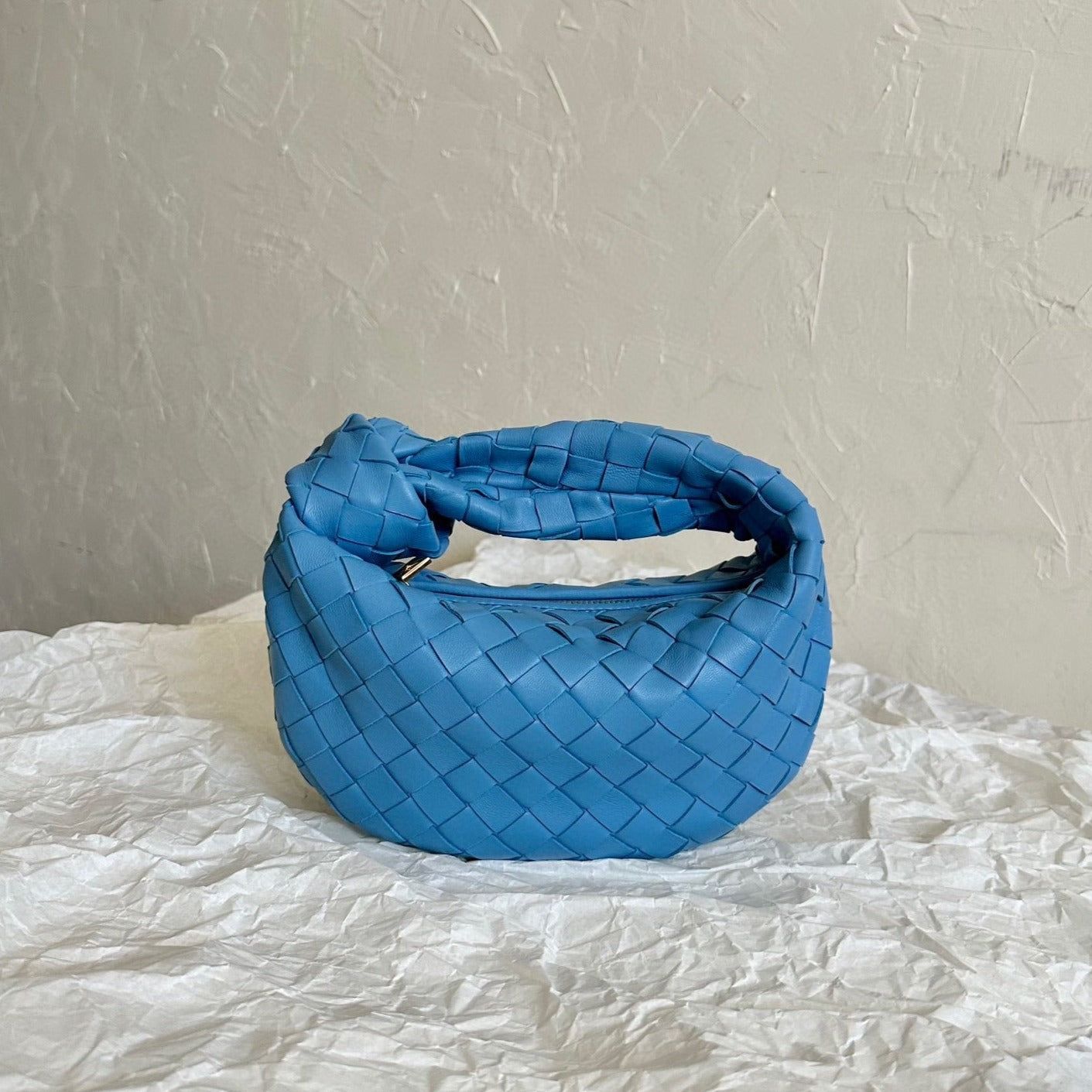 Bottega Veneta mini jodie 28 blue lambskin