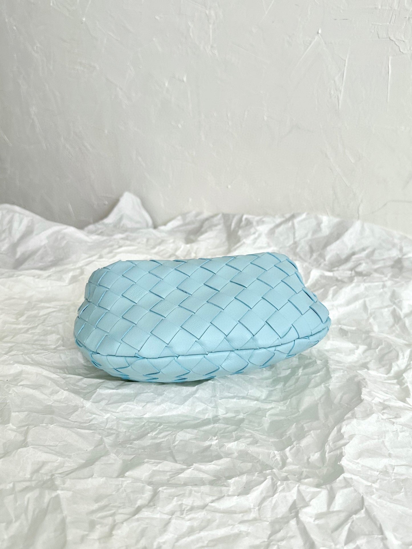 Bottega Veneta mini jodie 28 cloud blue lambskin