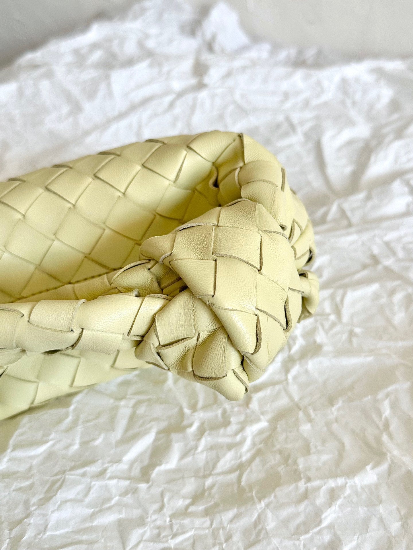 Bottega Veneta mini jodie 28 lime lambskin