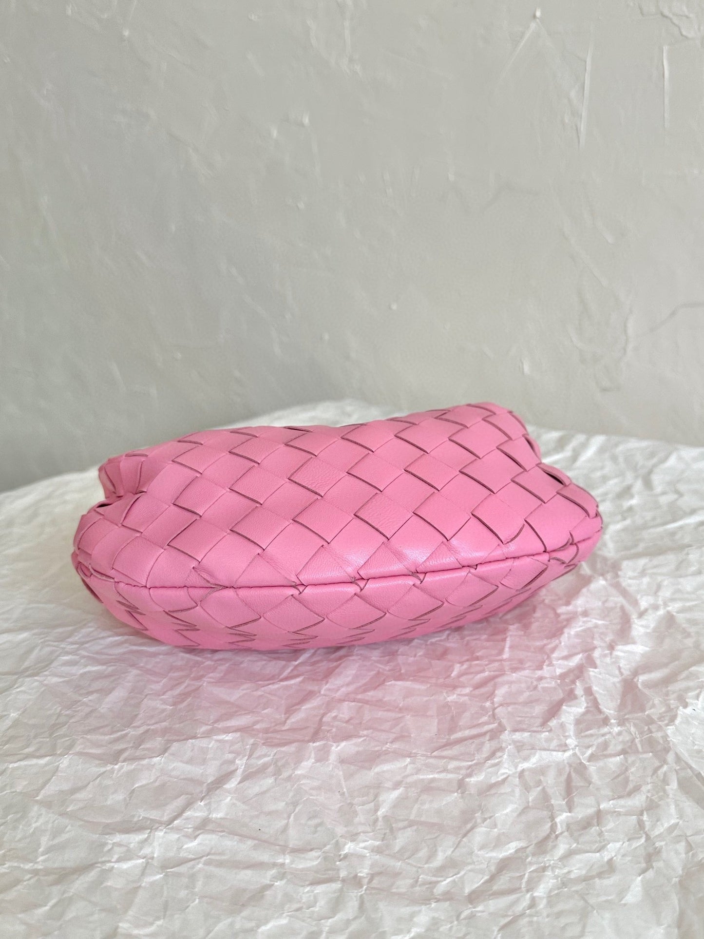 Bottega Veneta mini jodie 28 pink lambskin