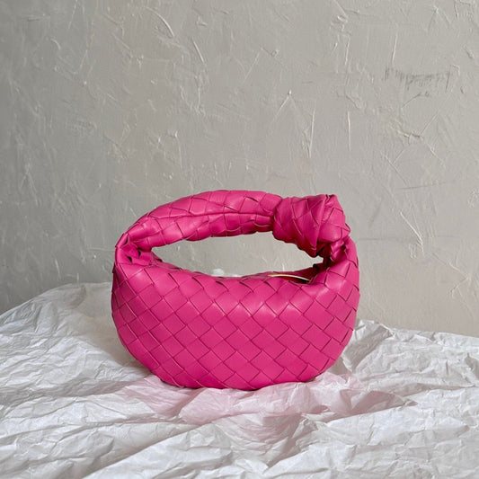 Bottega Veneta mini jodie 28 dark pink lambskin