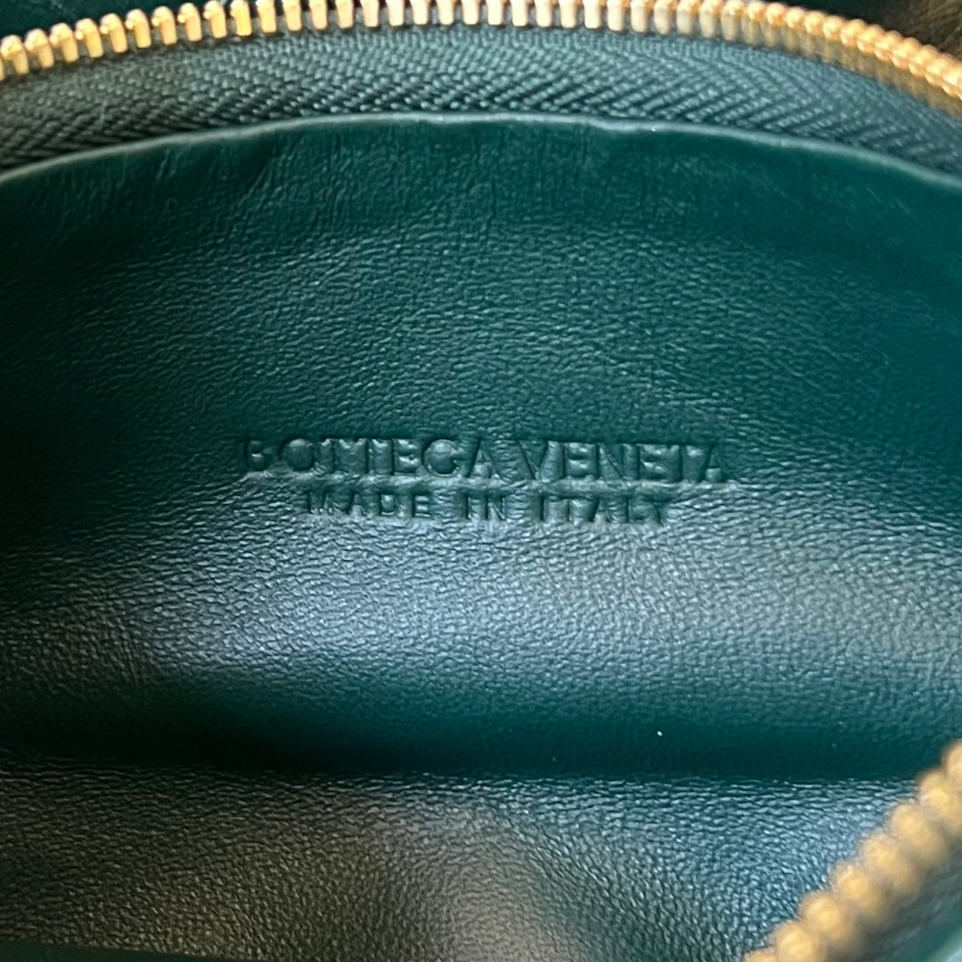 Bottega Veneta SMALL GEMELLI 24 IN DARK GREEN LAMBSKIN