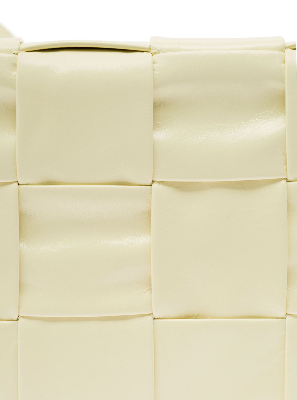 Bottega Veneta Men 'Candy Cassette' White Mini Shoulder Bag Intreccio Design In Leather Man