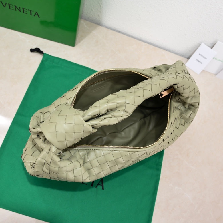 Bottega Veneta small jodie 48 light green lambskin